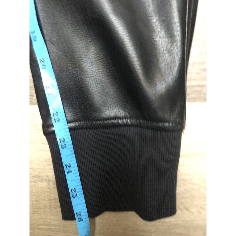 Sundays Brasada Joggers Women's M Black Stretch Vegan Leather Ankle Pants NEW‎ - Picture 9 of 9